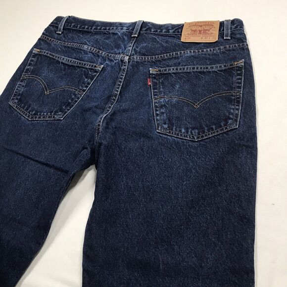 90s LEVIS 517 Jeans Men 40x30 Western Boot Regular Dark Stone Wash Denim Blue - Picture 8 of 16